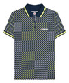 Lambretta All Over Geometric Mens Smart Classic Retro Polo Shirt
