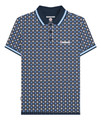 Lambretta All Over Geometric Mens Smart Classic Retro Polo Shirt