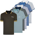 Lambretta All Over Geometric Mens Smart Classic Retro Polo Shirt