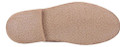 Hush Puppies Samuel Mens Desert Chukka Leather Comfort Ankle Boots, close-up of the textured beige rubber sole of the men's desert chukka leather ankle boots.