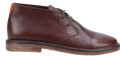 Hush Puppies Samuel Mens Desert Chukka Leather Comfort Ankle Boots, brown leather ankle boots with laces and a sturdy sole.