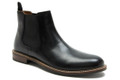 Thomas Crick Bateman Mens Classic Leather Dealer Chelsea Ankle Boots, black leather ankle boots with elastic side panels and a low wooden heel.