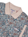 Lambretta Mens Classic Paisley Print Mod Retro Ska Casual Polo