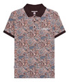 Lambretta Mens Classic Paisley Print Mod Retro Ska Casual Polo