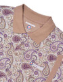 Lambretta Mens Classic Paisley Print Mod Retro Ska Casual Polo