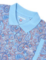 Lambretta Mens Classic Paisley Print Mod Retro Ska Casual Polo
