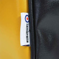 Lambretta Classic Retro Messenger Shoulder Laptop Tablet Body Strap Bag, close-up of the tag and material textures.