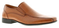 Thomas Crick Moray Mens Casual Formal Leather Slip On Loafers Shoes, a brown leather slip-on loafer with sleek design and comfortable fit.