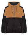 Lambretta Mens Contrast Panel Retro Zip Up Hooded Coat Jacket