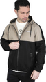 Lambretta Mens Contrast Panel Retro Zip Up Hooded Coat Jacket