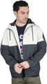 Lambretta Mens Contrast Panel Retro Zip Up Hooded Coat Jacket