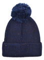 Lambretta Knitted Fleece Turn Up Bobble Skater Style Beanie Hat