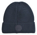 Lambretta Knitted Fleece Turn Up Bobble Skater Style Beanie Hat