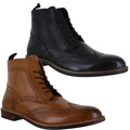 Thomas Crick Askham Mens Classic Leather Smart Brogue Ankle Boots