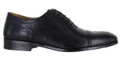 Thomas Crick Hartwell Mens Formal Smart Lace Up Brogue Leather Shoes, black leather shoes with brogue detailing and lace-up closure.