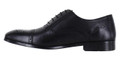 Thomas Crick Hartwell Mens Formal Smart Lace Up Brogue Leather Shoes, black leather with decorative perforations and classic lace-up closure.