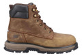 Caterpillar Exposition 6" Mens Steel Toe Cap Work Safety Boots, rugged brown leather work boots with steel toe cap and padded collar.