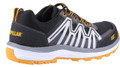 Caterpillar Charge Mens S3 Safety Composite Toe/Midsole Work Trainers, black and gray safety work shoes with yellow accents and durable design.