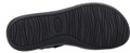 Hush Puppies Sylvie Womens Touch Fasten Comfort Open Toe Sandals, black open toe sandals with cushioned touch fastening straps and textured rubber sole.