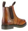 Amblers Dalby Mens Pull On Leather Brogue Dealer Ankle Boots