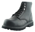 Grinders Kestrel Mens Classic Safety Steel Toe/Midsole Ankle Boots, black leather safety boots with steel toe cap and durable sole.