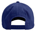 Lambretta Original Classic Logo Target Baseball Cap, back view of a blue adjustable cap with a curved brim and embroidered logo.