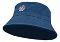 Lambretta Mens Bucket Classic Logo Festival Summer Hat, stylish blue bucket hat with Lambretta logo embroidered on front.