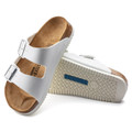 Birkenstock Arizona Prof Mens Work Kitchen Garden Sandals - Regular Width, white slip-on sandals with adjustable straps and contoured footbed, designed for comfort and durability.