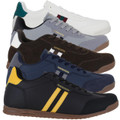 Lambretta Tackle Mens Casual Smart Lace Up Retro Trainers, a collection of colorful sneakers featuring various styles and designs for men's casual wear.