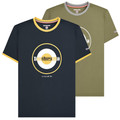 Lambretta Mens Target Ringer Casual Retro SKA Ringer Logo T-Shirt