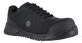 Anvil Traction Idaho Mens/Womens S1P SRC Safety Work Trainers, black safety work shoes with slip-resistant sole and protective toe cap for industrial safety.