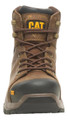 Caterpillar Crossrail 2.0 Mens Composite Toe Work Safety Boots, front view of a brown leather safety work boot with reinforced toe and CAT logo patch on tongue.