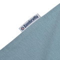Lambretta Mens Smart Casual Retro SKA Ringer Logo Shirt, close-up of the shirt's fabric with a visible Lambretta logo tag.