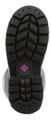 Muck Boots MUCK Chore Classic Tall Womens Stable Farm Wellington Wellies Boots, close-up view of the black rugged sole with tread design and infused with a purple Muck logo.