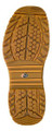 V12 Girzzly Mens Composite Toe Midsole S3 Safety Rigger Boots, yellow safety shoe sole with textured grip and honeycomb pattern for durability and slip resistance.