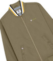 Lambretta Mens Classic Monkey MOD SKA Scooter Jacket, olive green bomber jacket with striped collar and front buttoned pockets.