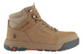 Scruffs Switchback 3 Mens Safety S3 Steel Toe/Midsole Work Ankle Boots, tan work safety boots with steel toe and midsole, rugged outsole and ankle support.