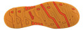 Scruffs Switchback 3 Mens Safety S3 Steel Toe/Midsole Work Ankle Boots, sole view showing anti-slip, oil-resistant tread pattern with red and orange accents