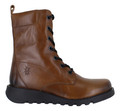 Fly London SILF Womens Zip-Up Lace Wedge Leather Mid Calf Boots