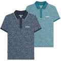 Lambretta Mens Classic Paisley Tonal Mod Retro Ska Casual Polo