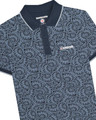 Lambretta Mens Classic Paisley Tonal Mod Retro Ska Casual Polo