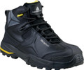 Delta Plus Delta-Plus TW402 Mens Safety S3 Composite Toe/Midsole Boots, black industrial safety footwear with sturdy design, protective toe cap, and comfort features.