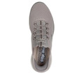 Skechers Summits High Range Slip-Ins Mens Casual Smart Trainers, top view of a grey athletic sneaker with breathable mesh upper and slip-in design.