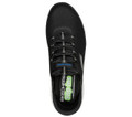 Skechers Summits High Range Slip-Ins Mens Casual Smart Trainers, black slip-on sneaker with breathable mesh upper, grey accents, and comfortable insole design.