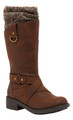 Rocket Dog Telsa Womens Tall Zip Up Mid Calf Biker Buckle Boots