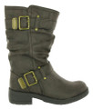 Rocket Dog Trumble Womens Zip Up Mid Calf Biker Buckle Boots