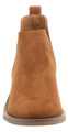 Rocket Dog York Womens Pull On Smart Dealer Chelsea Ankle Boots, front view of tan suede ankle boot with slip-on style and elastic side panels.
