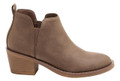 Rocket Dog York Womens Pull On Smart Dealer Chelsea Ankle Boots, tan closed-toe ankle boots with elastic side panels and a low block heel.