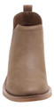 Rocket Dog York Womens Pull On Smart Dealer Chelsea Ankle Boots, front view of beige ankle boots showing smooth leather surface and elastic side panel for easy slip-on.