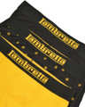 Lambretta Mens 3 Pack Cotton Underwear Trunks Boxer Shorts, black and yellow with logo waistband and pattern details.